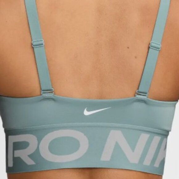 NIKE PRO Indy Plunge Medium Support Padded Sports Bra in Cannon/White Sz MEDIUM - Picture 5 of 5